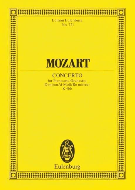 Mozart: Concerto No. 20 D minor KV 466 (Study Score) published by Eulenburg